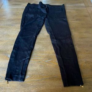 Loft leggings pants with gold zipper at ankle